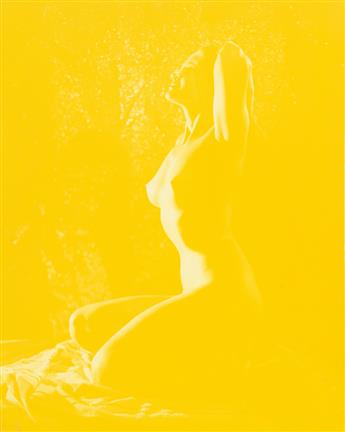(NUDES) A striking series of 6 prints of the same female nude model, each printed in a different vibrant hue.